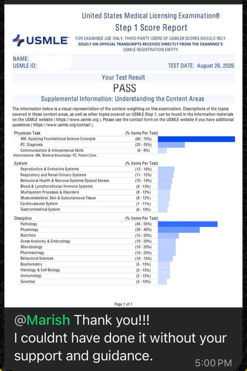 Dr. RS: score report, PASS