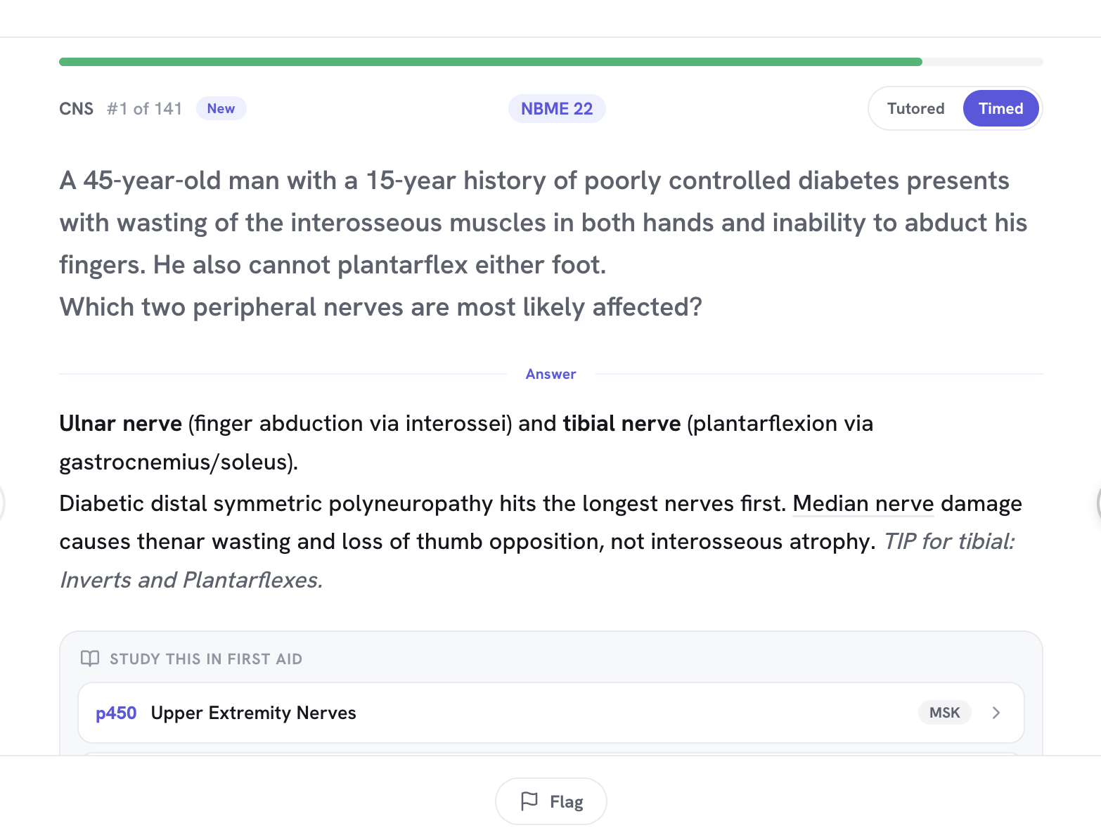 An NBME Booster Anki card in USMLE Vault