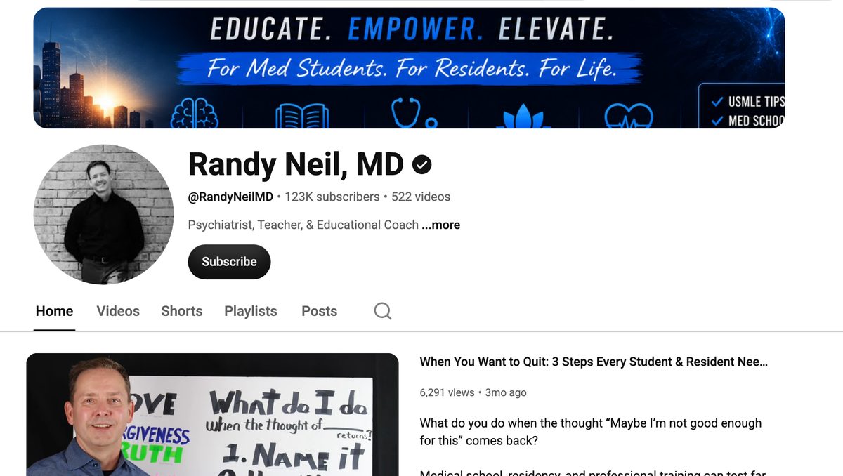 Neil Randy’s YouTube channel (@RandyNeilMD).